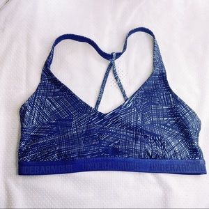 Under Armour Navy Blue Pattern Sports Bra